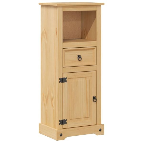 vidaXL Armario de ba&ntilde;o Corona madera maciza de pino 45x33x110 cm