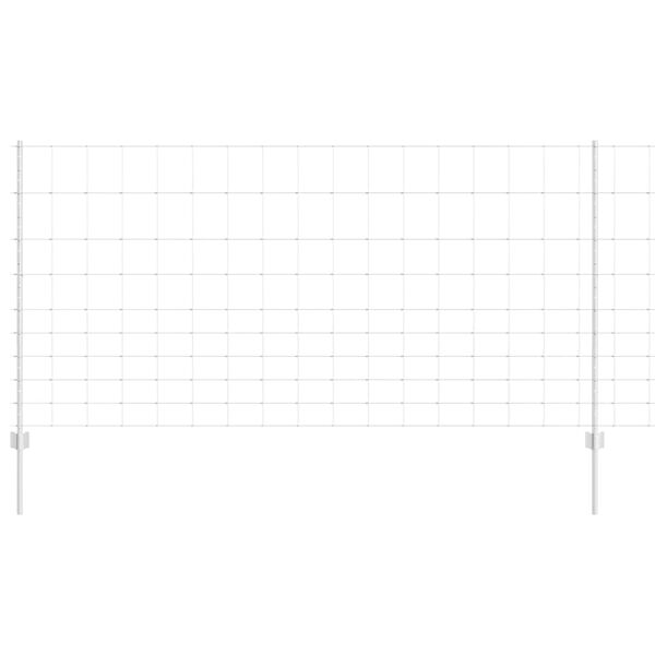 vidaXL Valla con Poste Plateado 1,2 x 25 m Acero