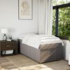 vidaXL Cama box spring con colch&oacute;n tela gris taupe 90x190 cm