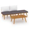 vidaXL Muebles de jard&iacute;n 4 piezas con cojines madera maciza de acacia