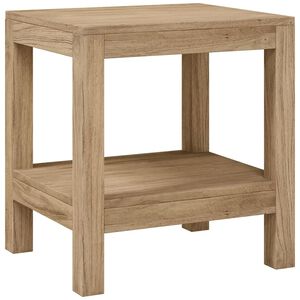 vidaXL Mesa auxiliar de ba&ntilde;o madera maciza de teca 45x35x45 cm
