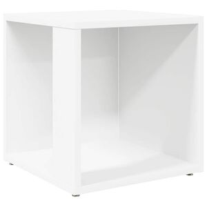 vidaXL Mesa auxiliar de madera contrachapada blanco 33x33x34,5 cm