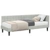 vidaXL Estructura de Cama Esquina con Colch&oacute;n 2 uds. Gris claro
