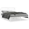 vidaXL Estructura cama sin colch&oacute;n con cabecero metal blanco 140x200cm