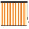 vidaXL Estor enrollable de exterior blanco y naranja 160x250 cm