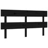 vidaXL Estructura cama de matrimonio con cabecero madera maciza negro