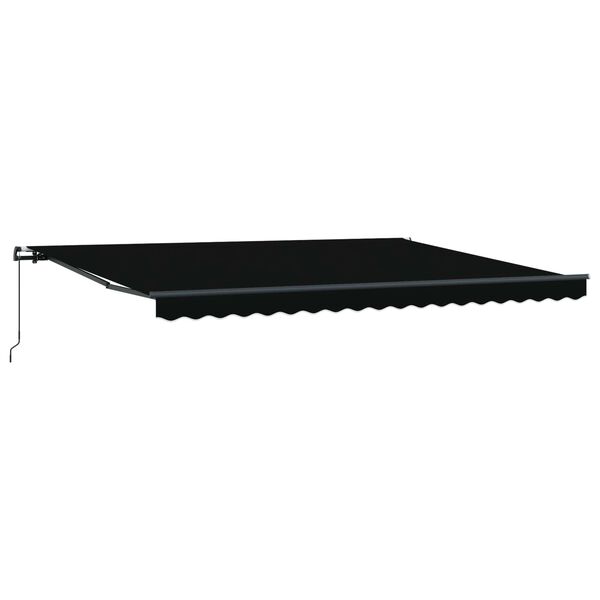 vidaXL Toldo Retr&aacute;ctil Manual Negro 450 x 300 cm Poli&eacute;ster y Acero