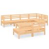 vidaXL Juego de muebles de jard&iacute;n 8 piezas madera maciza de pino