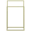 vidaXL Toallero de pie de hierro dorado 48x24x78,5 cm