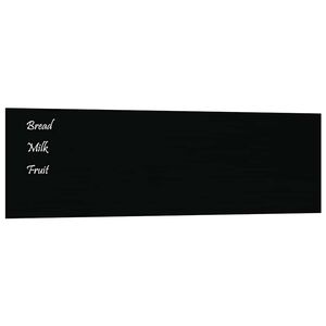vidaXL Pizarra magn&eacute;tica de pared vidrio templado negro 100x30 cm