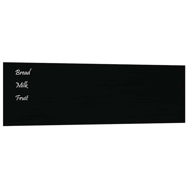vidaXL Pizarra magn&eacute;tica de pared vidrio templado negro 100x30 cm