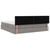 vidaXL Cama con almacenamiento y colch&oacute;n Taup&eacute; 200 x 200 cm