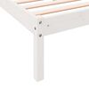 vidaXL Cama extralarga sin colch&oacute;n madera maciza pino blanca 140x210 cm
