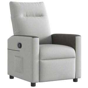 vidaXL Sill&oacute;n reclinable de tela gris nube