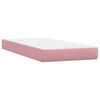 vidaXL Cama box spring con colch&oacute;n terciopelo rosa 100x220 cm