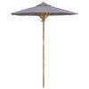 vidaXL Sombrilla de jard&iacute;n &Oslash; 180 x 230 cm Bamb&uacute; Redondo Gris oscuro
