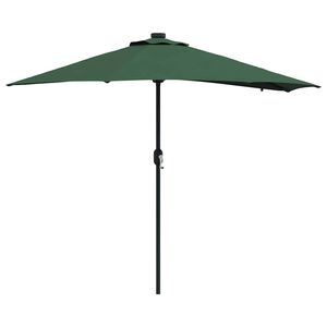 vidaXL Sombrilla de jard&iacute;n Verde 294 x 150 x 223 cm Poli&eacute;ster y Acero