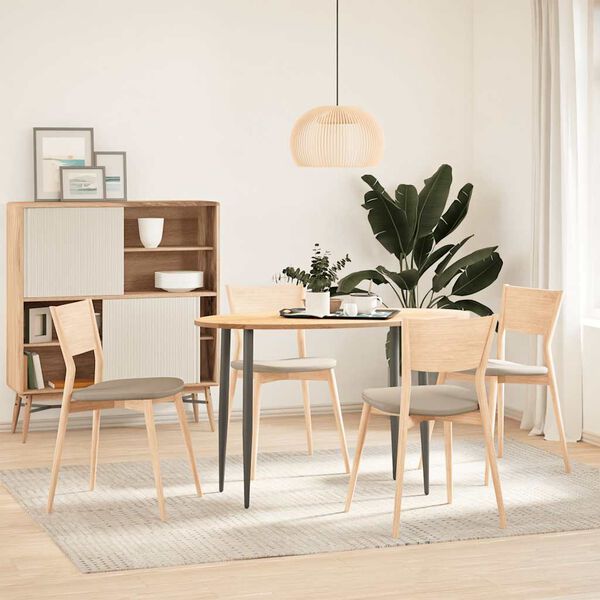 vidaXL Tablero de mesa ovalado madera maciza de roble 120x60x2 cm