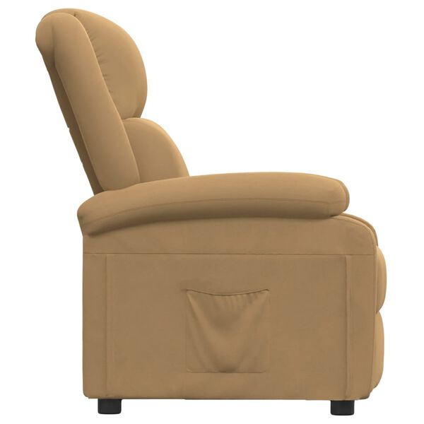vidaXL Sill&oacute;n reclinable terciopelo marr&oacute;n