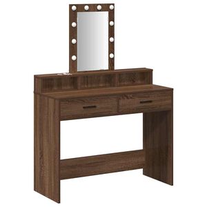 vidaXL Mesa Tocador Marr&oacute;n 100 x 41 x 140 cm Madera de ingenier&iacute;a