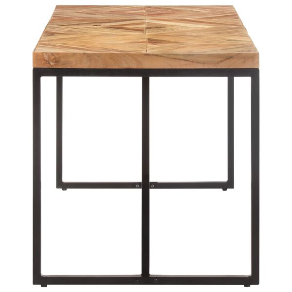 vidaXL Mesa de comedor madera maciza de acacia y mango 160x70x76 cm