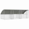 vidaXL Jaula para gallinas con 3 puertas 3 uds. Plateado 600x200x200cm