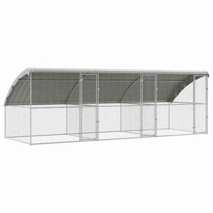 vidaXL Jaula para pollos 3 uds. Plateado 600 x 200 x 200 cm