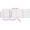 vidaXL Puerta de perros plegable 4 paneles madera abeto negro 320 cm