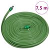 vidaXL Manguera de riego 3 tubos PVC verde 7,5 m