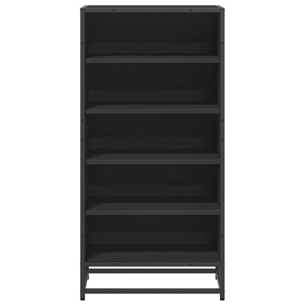 vidaXL Mueble zapatero de madera de ingenier&iacute;a negro 48x38x97,5 cm