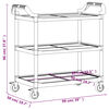 vidaXL Carrito de 3 niveles aluminio gris 99x50x96 cm