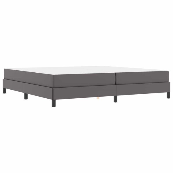 vidaXL Estructura de cama con colch&oacute;n Gris 200 x 200 cm tela