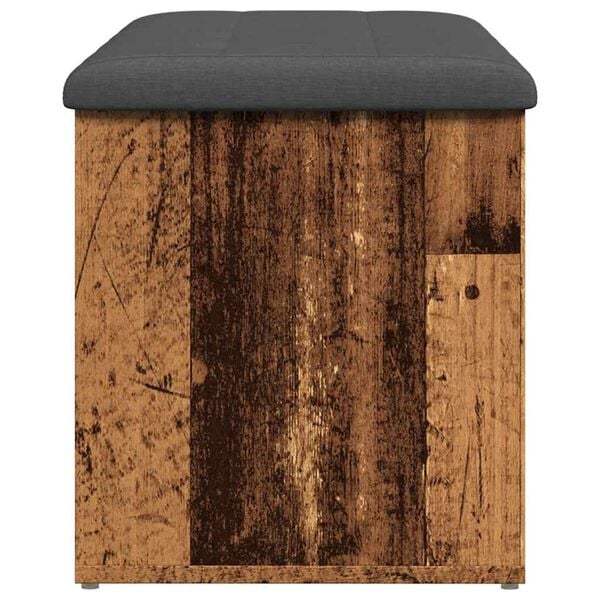 vidaXL Banco almacenaje madera de ingeniería madera vieja 102x42x45 cm