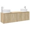 vidaXL Juego de Muebles de Ba&ntilde;o 3 uds. Roble Sonoma