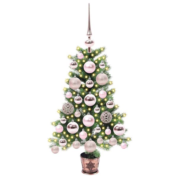 vidaXL Árbol de Navidad con 150 LED con soporte Verde 65 cm PE