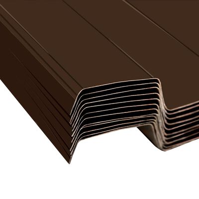 vidaXL Panel para tejado 12 unidades acero galvanizado marrón