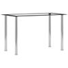 vidaXL Mesa de comedor vidrio templado negro transparente 120x60x75 cm