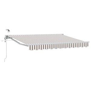 vidaXL Toldo Retr&aacute;ctil El&eacute;ctrico Gris claro y blanco. 3 x 2,5 m