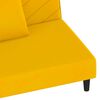 vidaXL Sofá cama de 2 plazas con dos almohadas terciopelo amarillo