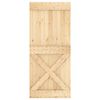 vidaXL Puerta corredera con herrajes madera maciza de pino 90x210 cm