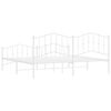 vidaXL Estructura cama sin colchón con estribo metal blanco 193x203 cm