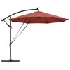 vidaXL Parasol de cantilever tipo plátano Terracota 294 x 294 x 248 cm