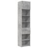 vidaXL Armario estrecho madera ingenier&iacute;a gris hormig&oacute;n 50x42,5x225 cm
