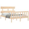 vidaXL Estructura de cama sin colchón madera maciza de pino 140x190 cm