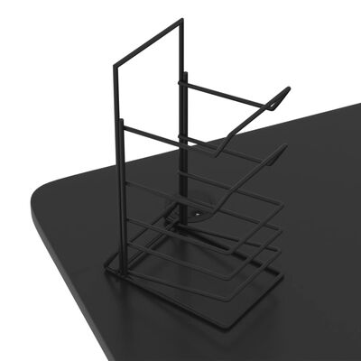 vidaXL Escritorio gaming con LED patas en forma Z negro 90x60x75 cm