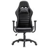 vidaXL Silla gaming de cuero sint&eacute;tico negro