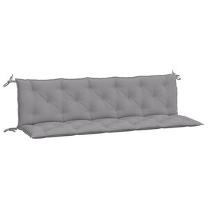 vidaXL Cojines de banco de jard&iacute;n 2 uds tela Oxford gris 180x50x7 cm