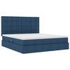 vidaXL Cama con almacenamiento y colch&oacute;n Azul 160 x 200 cm Poli&eacute;ster