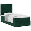 vidaXL Estructura de cama otomana colchones terciopelo verde oscuro