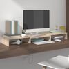 vidaXL Soporte para monitor madera maciza de pino 80x24x10,5 cm